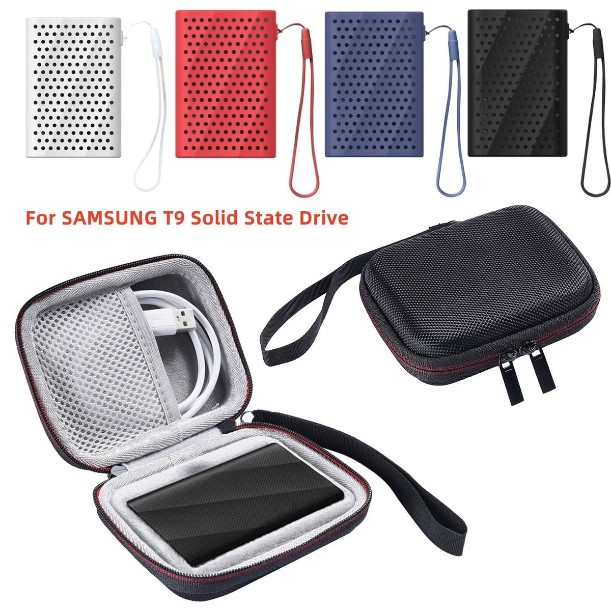 For SAMSUNG T9 Solid State Drive SSD Hard Disk Protective Cover