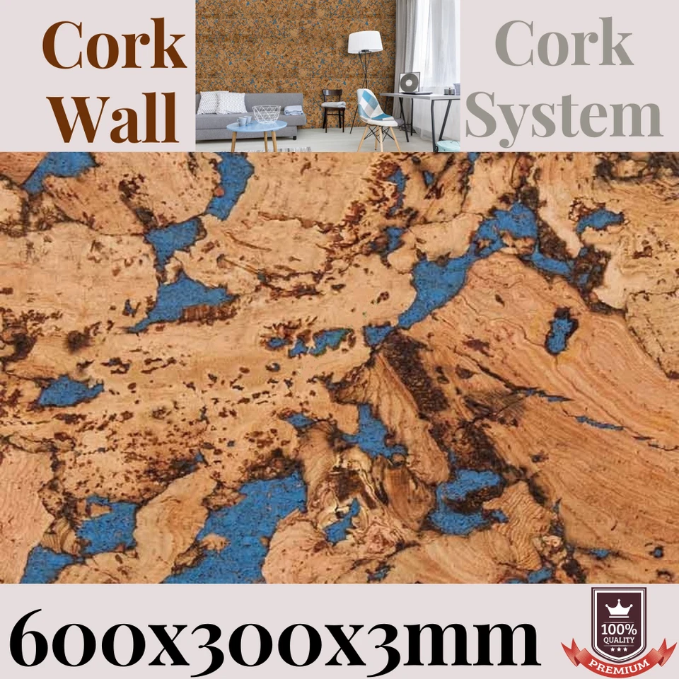 Cork Decorative Wall Panels 1,98m2 (21,31sqf) 600x300x3 Choose Quantity & Design - Image 4 of 4