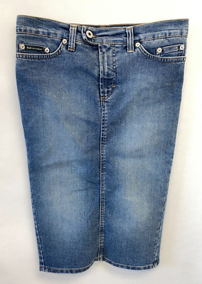 DOLCE AND GABBANA Light DENIM Sports SKIRT  26/40 Charity DS52