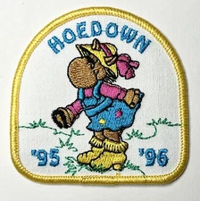 Hoedown 1995 1996 Badge Girl SCOUT GSA PATCH Pony Horse Farm