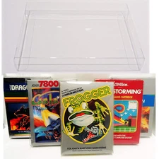 25x Clear Plastic Protective Box Protector Sleeve For Atari 2600/7800 Game Boxes