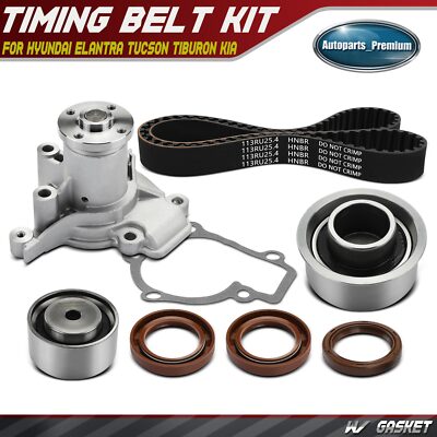 7x Timing Belt Kit w/ Water Pump for Hyundai Elantra Tucson Tiburon Kia Spectra5