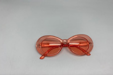 Kurt Cobain Light Orange Bold Retro Oval Mod Frame Sunglasses Clout Goggles