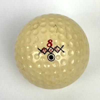 Rare VINTAGE DUNLOP #8 MAXFLI BLACK DOT XXXX OUT GOLF BALL - LOOK