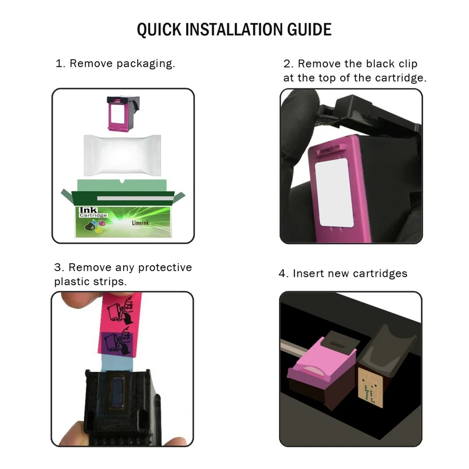 61XL Ink Cartridges for HP Envy 4500 4502 5530 Officejet 4630 Deskjet 2622 2540 - Image 2 of 3