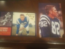 lot 2 raymond berry signed 4x6 photos pictures autographed nfl hall of fame hof