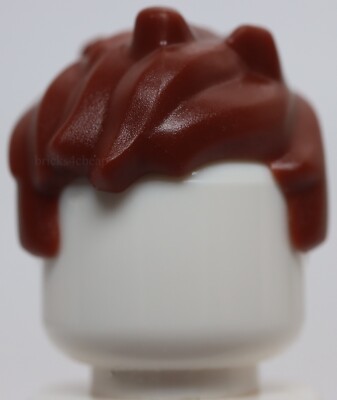 Lego Reddish Brown Minifig Hair Short and Messy