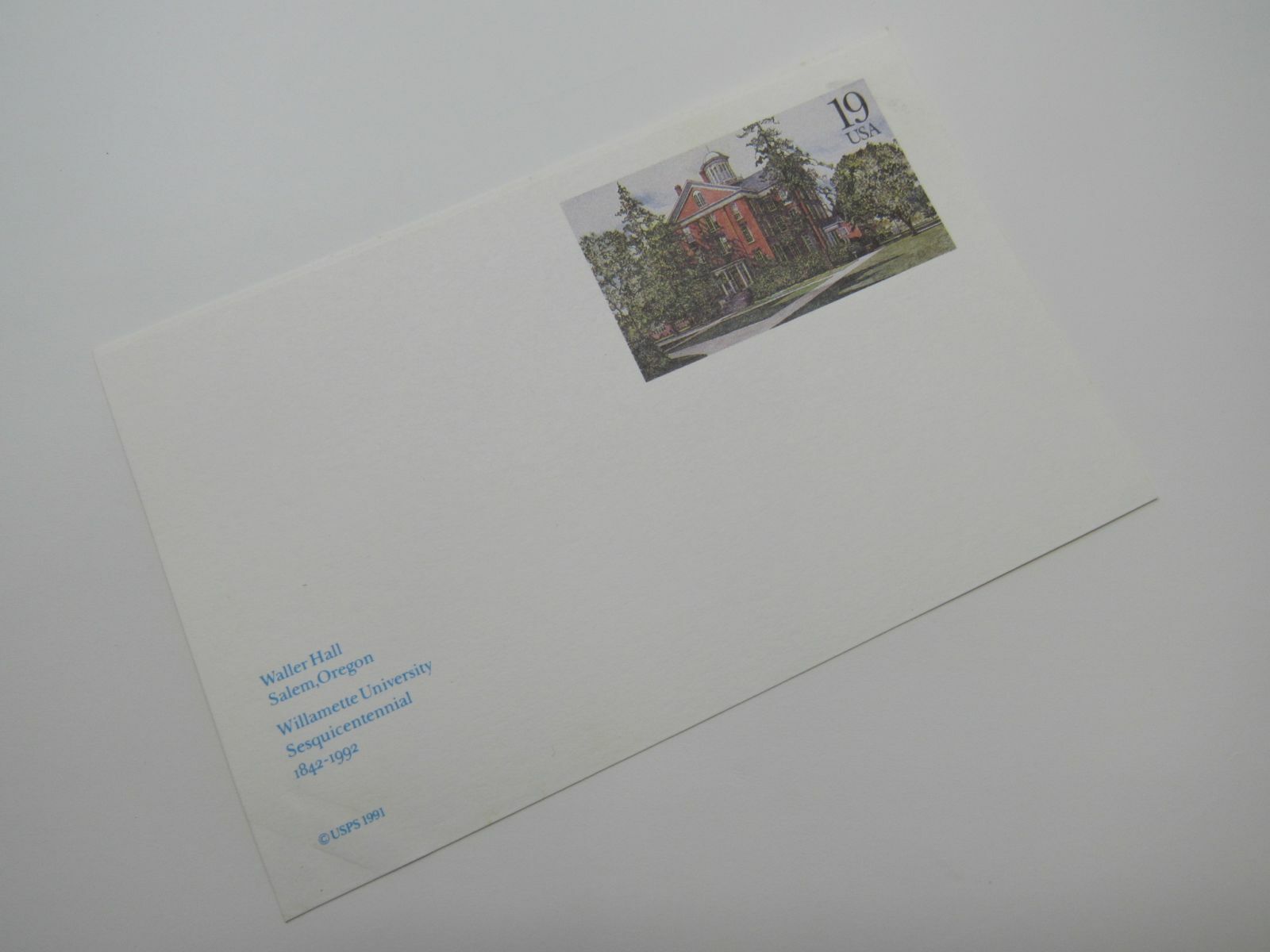 USPS Scott UX162 19c Waller Hall Mint Never Hinged/MNH Postal Card
