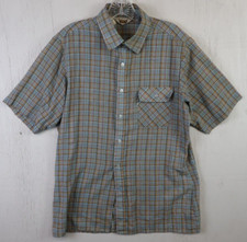 Levis True Vintage Big E Shirt Size L Button Front Western Multicolor Plaid