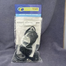 Watertrail Paddling Gear Anchor Trolley Kit, Anchor Trolley System Black