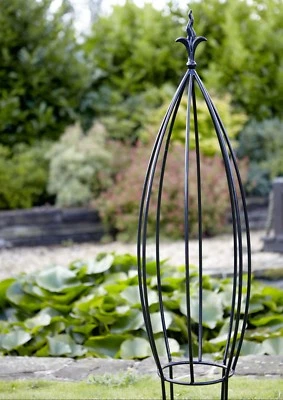 RUDDINGS WOOD Burdale Garden Obelisk Climbing Metal Plant Pot Support Steel Frame 90cm Tall