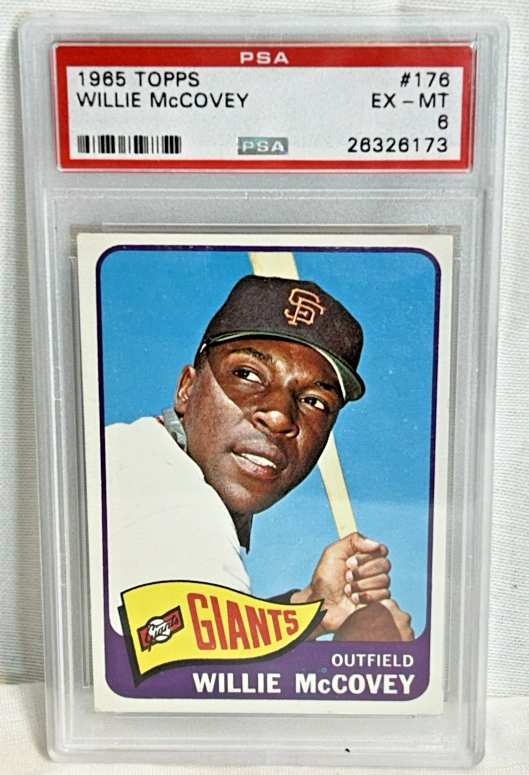 1965 Topps Willie McCovey PSA 6 #176 Giants