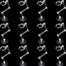 12 Action Figure Stands Display Holder for 1/144 HG RG SHF Toys, Transparent