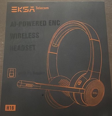 EKSA H16 Wireless Headset Bluetooth 5.2 with Noise Cancelling Microphone