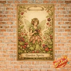Vintage Flower Fairy Wall Decor Retro Metal Tin Sign 8x12 Art
