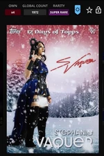 Stephanie Vaquer-12 Days of Topp ‘25-Winter Wonderland SR-Topps WWE Slam Digital