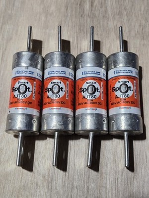 Mersen Ferraz Shawmut AJT80 Class J Fuse 80A 600VAC / 400VDC Time Delay Lot of 4