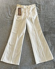 Vtg Wrangler White Hallmark Wide Flare Jeans  Size 14 Regular  New Old Stock