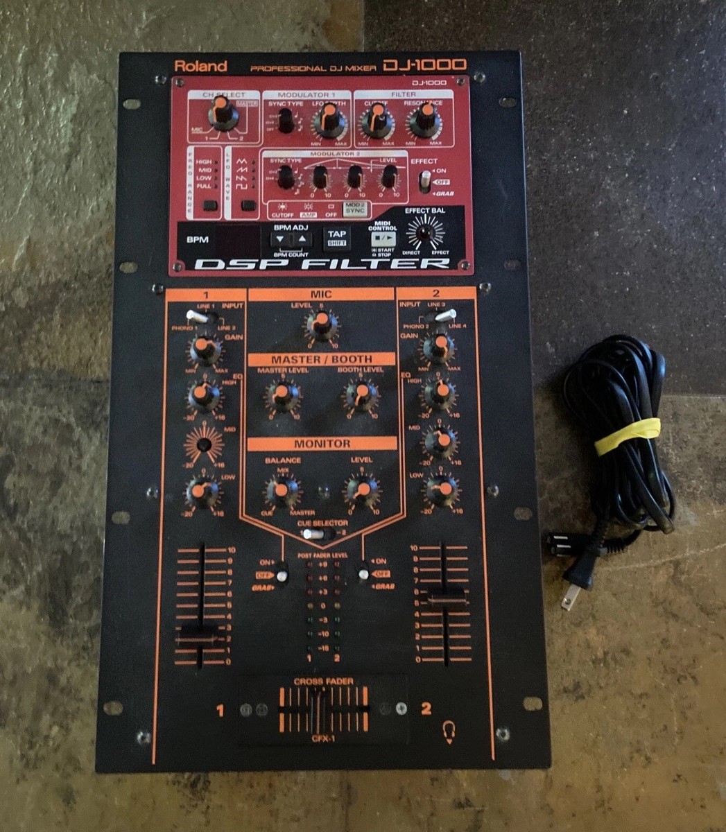 Roland DJ-1000 DJ Mixer ミキサーエフェクター ローランド Roland DJ-1000 DJ Mixer: 3-Band EQ/DSP Effects/MIDI Japan