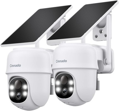 Cinnado Solar CCTV-Kamerasysteme - 2K Sicherheit Outdoor Wireless,... 