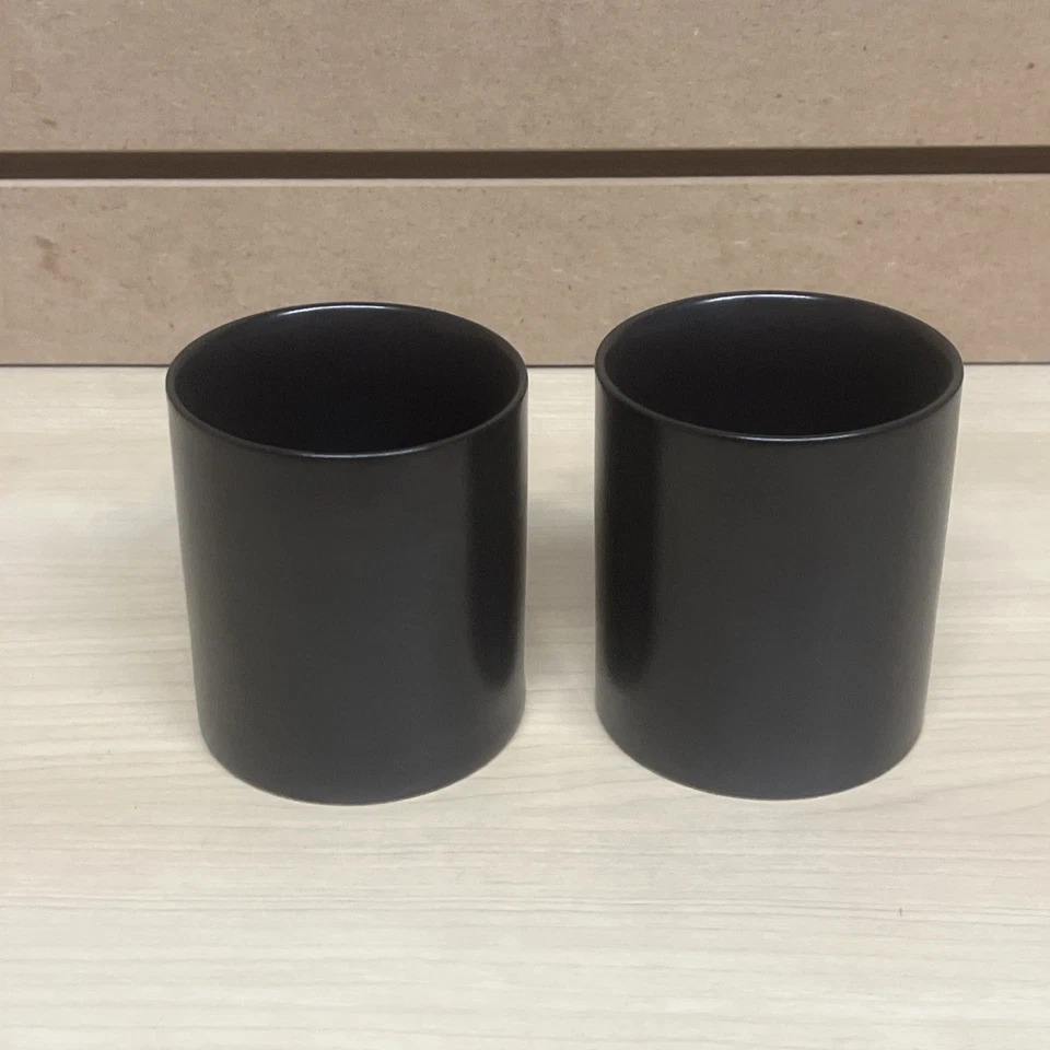 Juego de 2 tazas de café Mikasa Potter's Art Stone esmalte negro MK402 Japón Foto 4 de 4