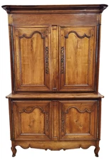 Antique FRENCH 18th 19th C Country PROVINCIAL Louis XV Deux Corps BUFFET Server