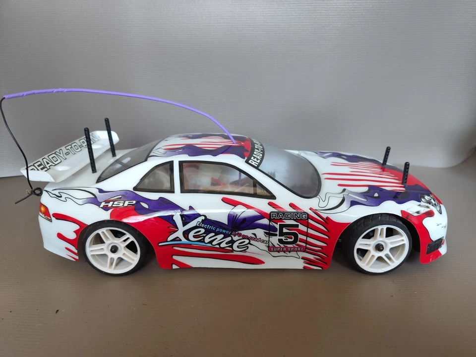 Hsp 1/10 RC On Road Drift 4wd Elettrica + Radio + Batteria + Carica Batteria - Immagine 2 di 4