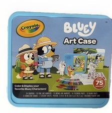 Crayola Bluey Art Case 75 Pieces Kids Coloring Activity Set Travel Gift NEW