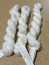 3 Skeins Crafty 100% Merino Wool Lace Yarn 1491 yds Natural Undyed Lot #463