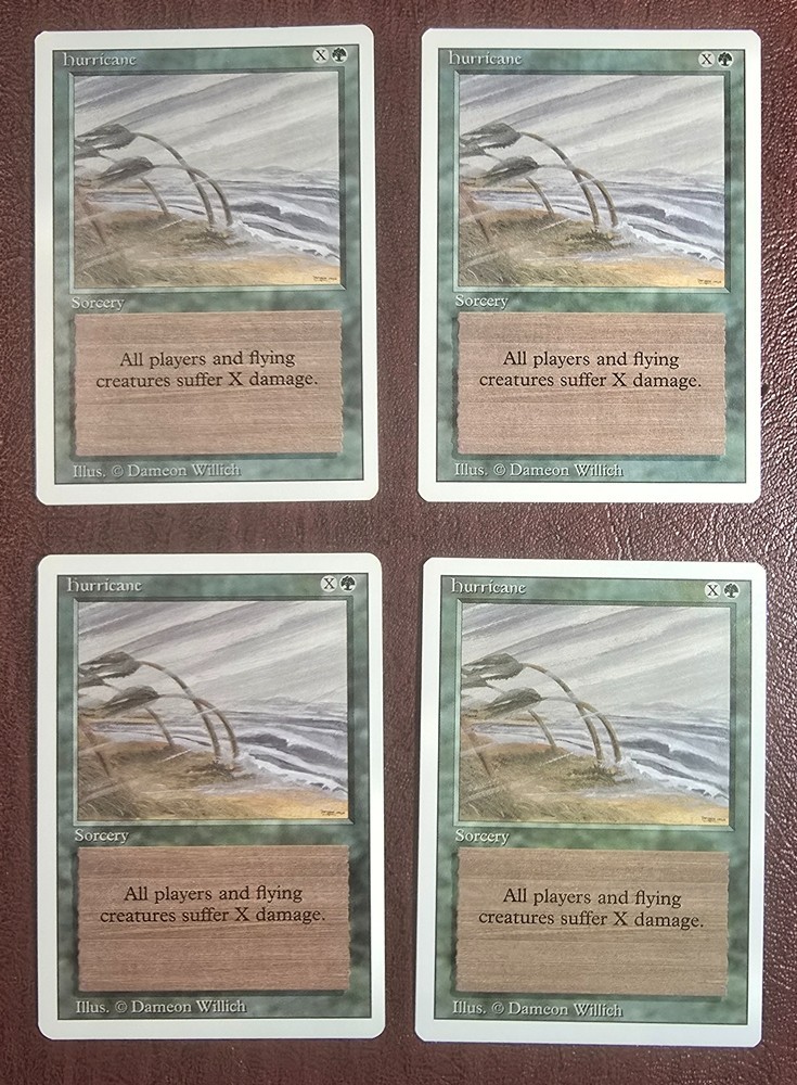 (4x) Hurricane - MtG Revised/3rd Edition - Uncommon NM 1994