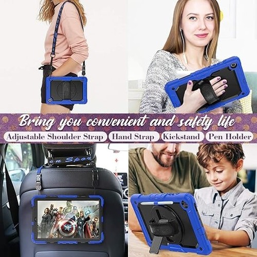 SEYMAC Custodia per Samsung Galaxy Tab S6 Lite 2022/2020, Custodia Protettiva Full Body - Foto 8 di 18