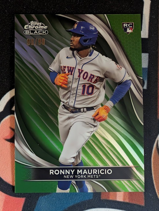 2024 Topps Chrome Black - Ronny Mauricio #42 Green Refractor /99 (RC) *JE*