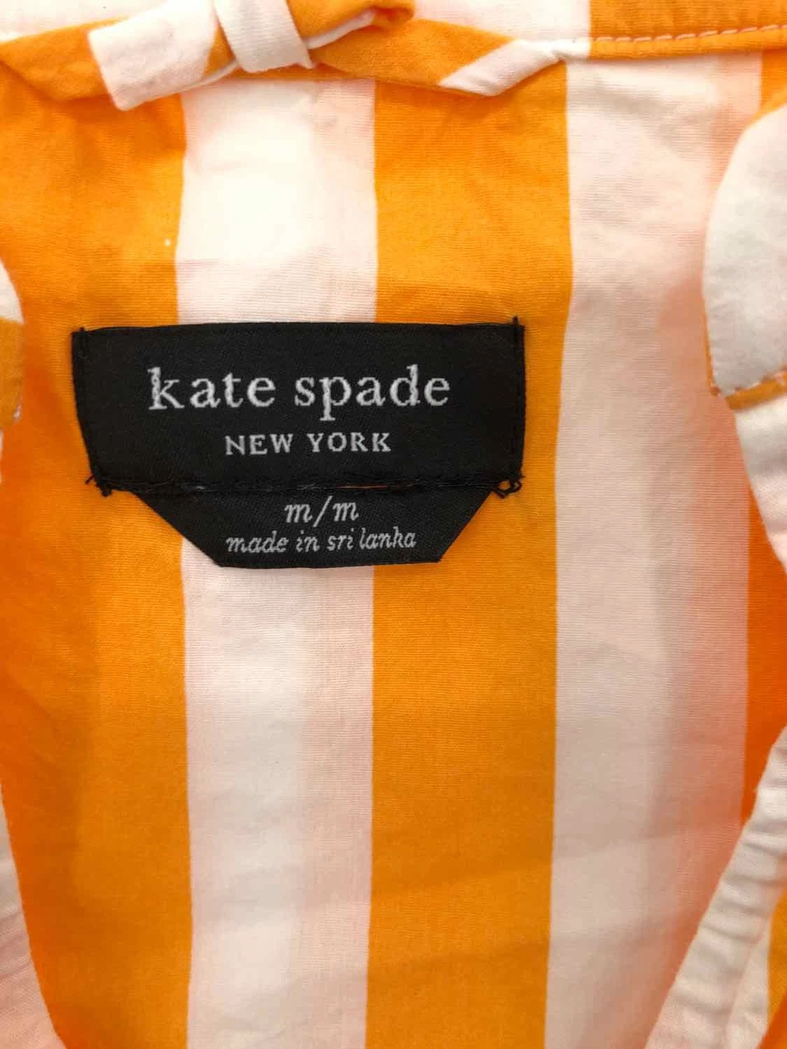 KATE SPADE Maxi abito manica corta usat Katee Spadeione aranci tagli mediao