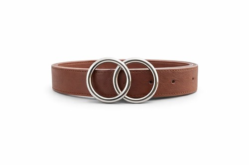 Express Brown Fashion Belt Double Ring Buckle Adjustable Classic Women xs