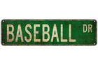 Metal Tin Sign BASEBALL DR Funny Vintage Retro 4x16inch,
