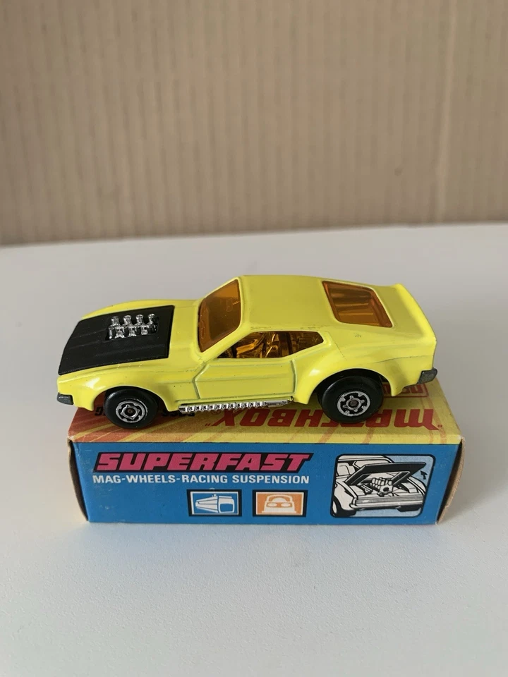 MATCHBOX Superfast , Boss Mustang , Numéro 44 , Boîte D origine - Photo 3/4