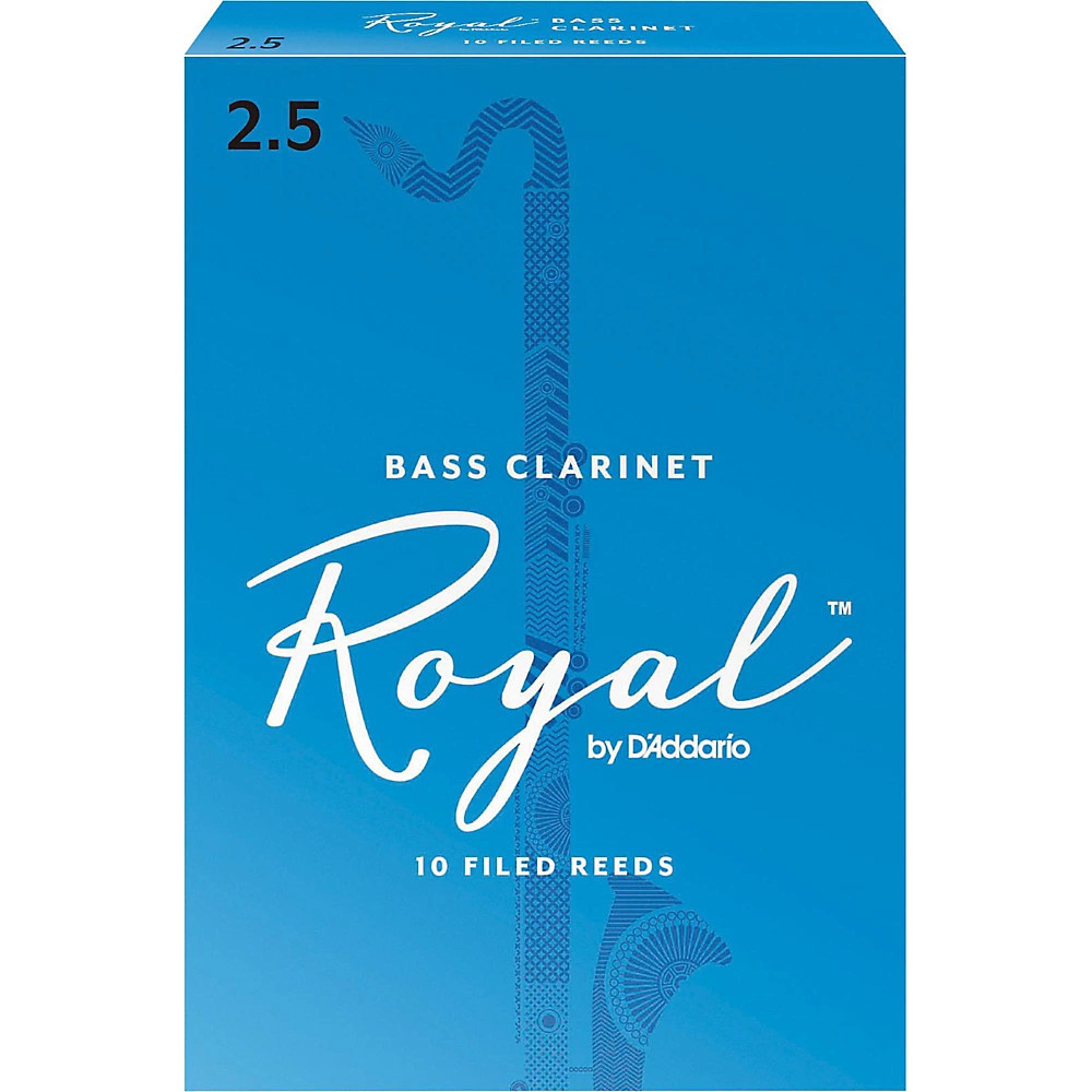 Rico Royal Bass Clarinet Reeds Box of 10 Strength 25 6290₽