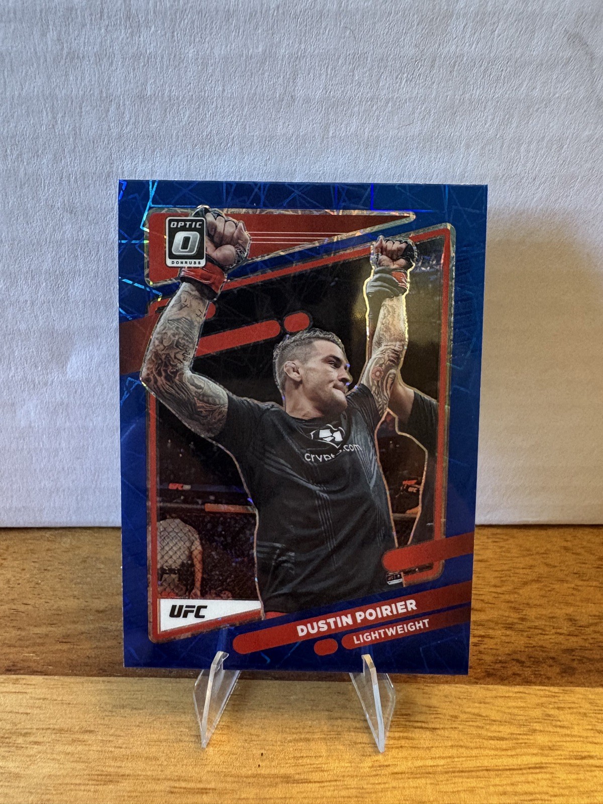 2022 Panini Donruss Optic Blue Velocity Prizm Dustin Poirier UFC #2