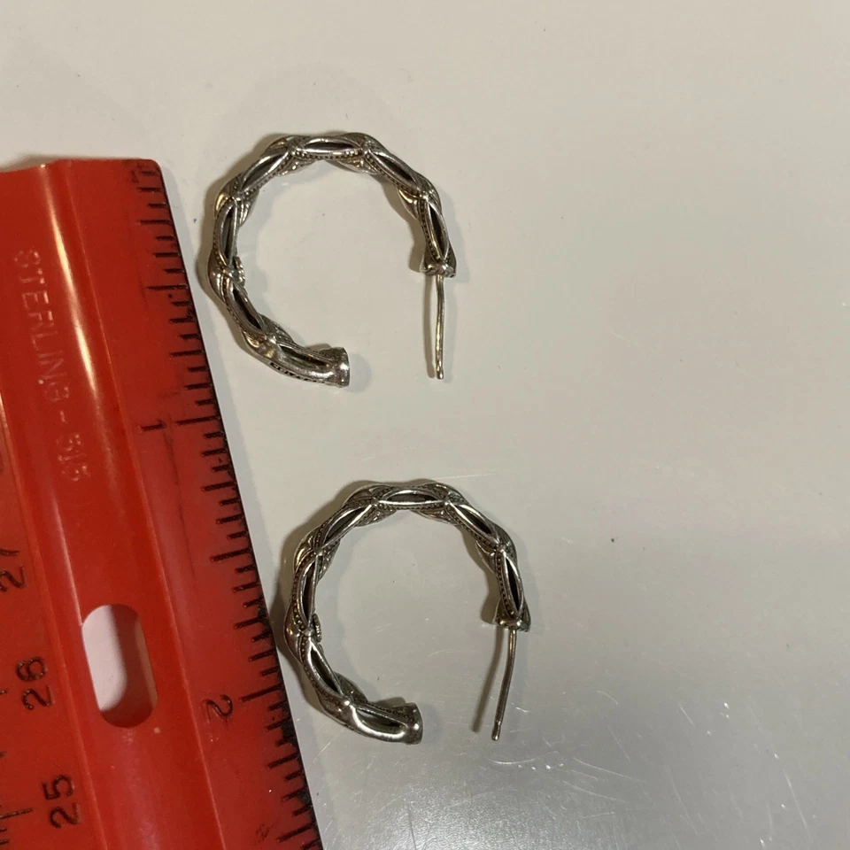 925/18k Tacori Hoop Earrings - Image 3 of 4