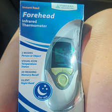 Veridian Healthcare Forehead Infrared Thermometer Digital Silent Memory Recall