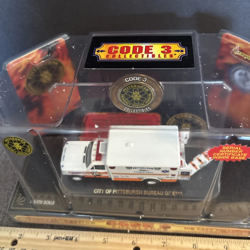 Code 3 Pittsburgh EMS Ford F-350 Ambulance Medic 1 #12104 - Image 3 of 4