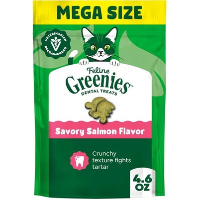 Cat Dental Treats Natural Salmon Flavor 4.6 oz Tartar Control Breath Fresh