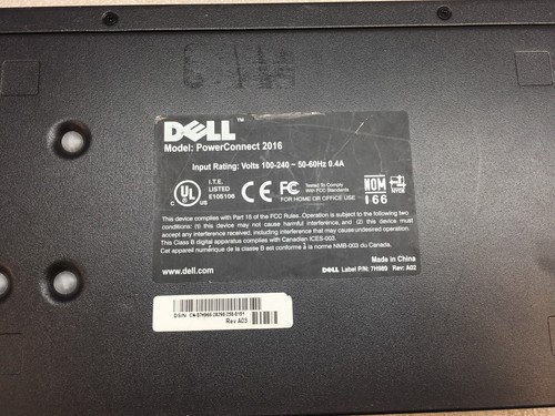 Dell PowerConnect 2016 16-Port Unmanaged Switch with PWR Cable incl. - Picture 8 of 8