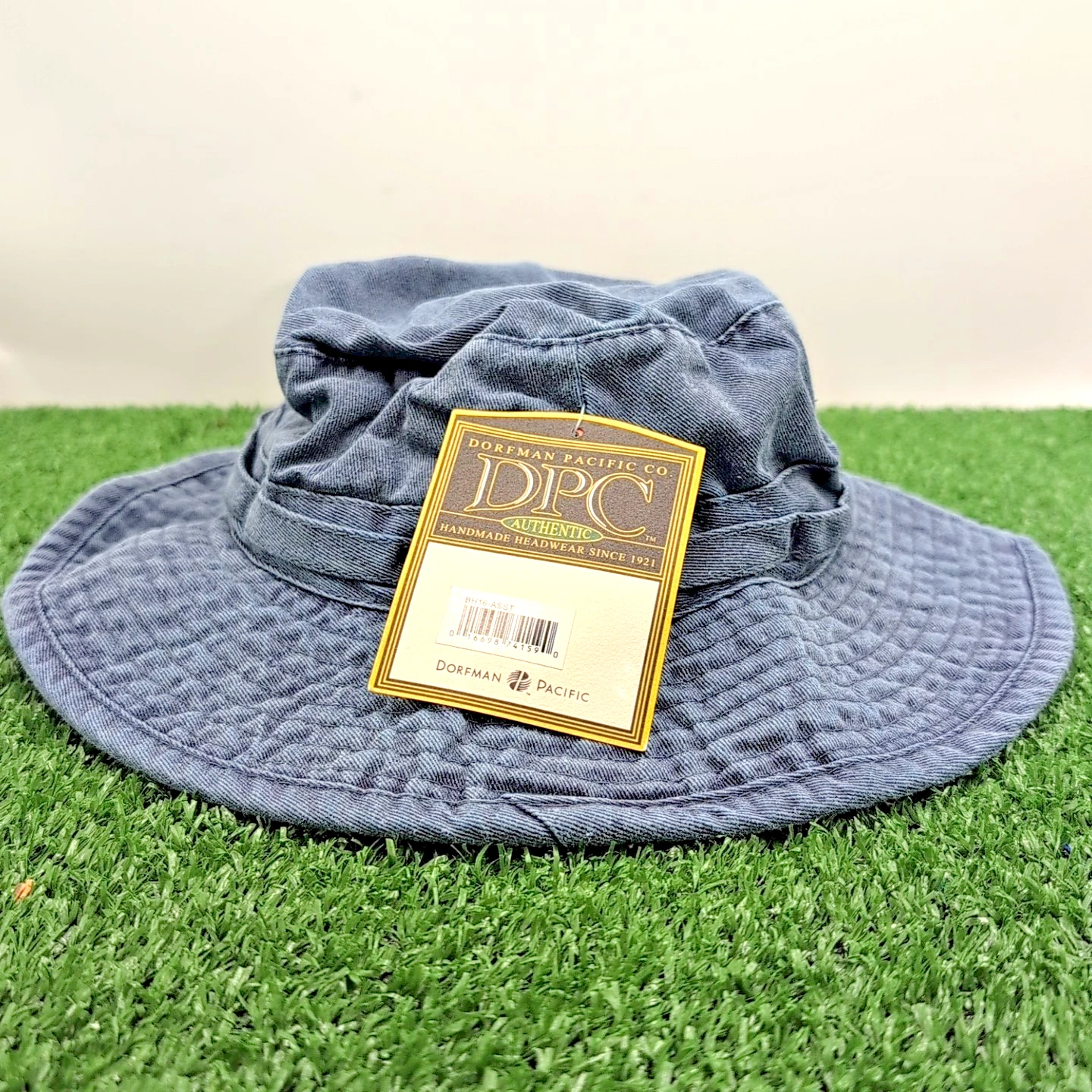 Dorfman Pacific Cotton Bucket Hat Size M Blue Denim Vintage Daily Active New