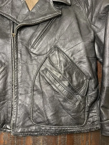 Mid 1940s Windward Horsehide D Pocket Motorcycle/Aviator Jacket - Picture 12 of 24