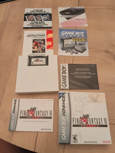 Final Fantasy VI Advance (Nintendo GBA Game Boy Advance, 2007) - Game,Box,Manual