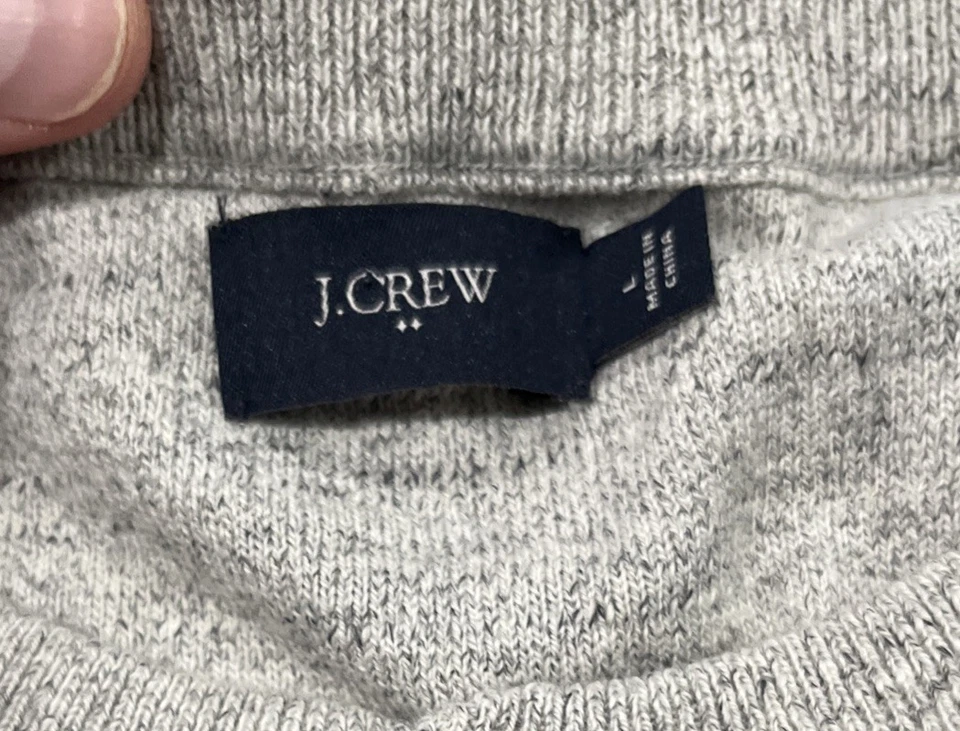 J. Crew Long Sleeve Henley Lightweight Sweater Men’s Large Gray Cotton - Image 3 of 4