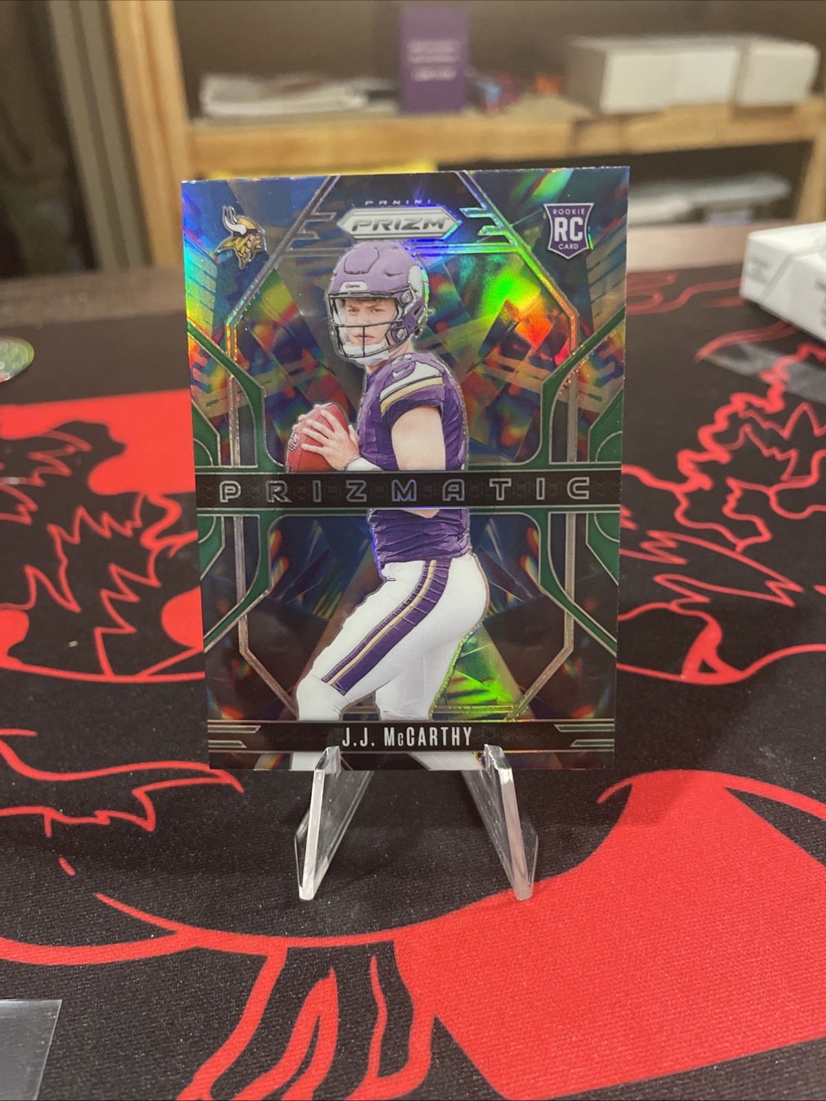 2024 Panini Prizm #8 J.J. McCarthy Prizmatic Silver Prizm Rookie RC