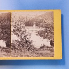 Stereoview Karte 3D Echtfoto um 1870 Dartmouth Devon River View