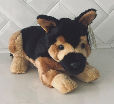 Dog Plush German Shepard~Tiger Tale Toys~''Lets Play''~12'' long~NWT